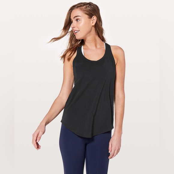 lululemon athletica Tops - Lululemon Love Tank Pleated Activewear Pima Cotton Yoga Workout Gym Running